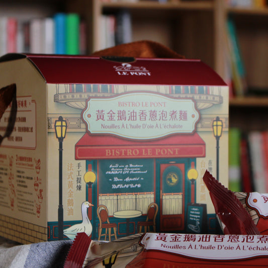 【樂朋】黃金鵝油香蔥泡煮麵(盒裝)