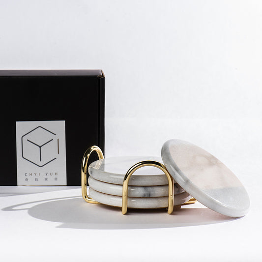 奇鈺家居【大理石杯墊組】