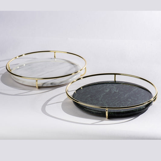 奇鈺家居【輕奢圓形點心盤】