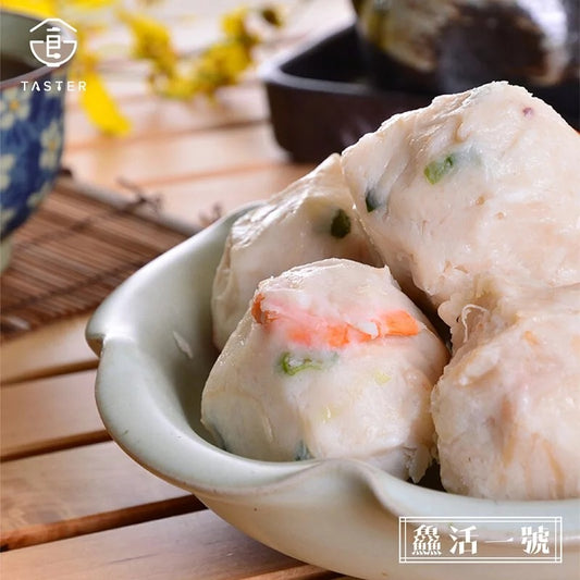 鱻活一號|手工鮮蝦干貝丸*3包 (300g/包) 含運組合