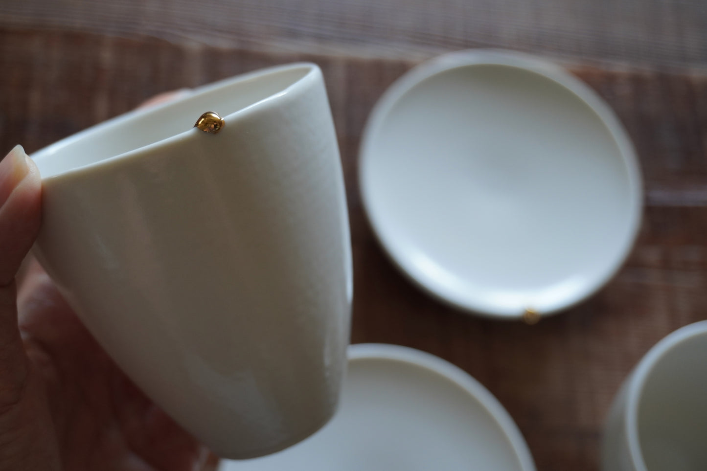 獨家【千秋陶坊】小金豆午茶杯盤組