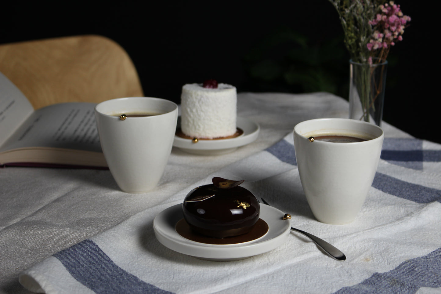 獨家【千秋陶坊】小金豆午茶杯盤組