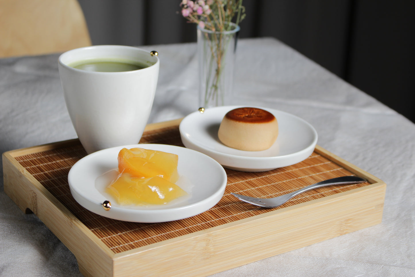 獨家【千秋陶坊】小金豆午茶杯盤組