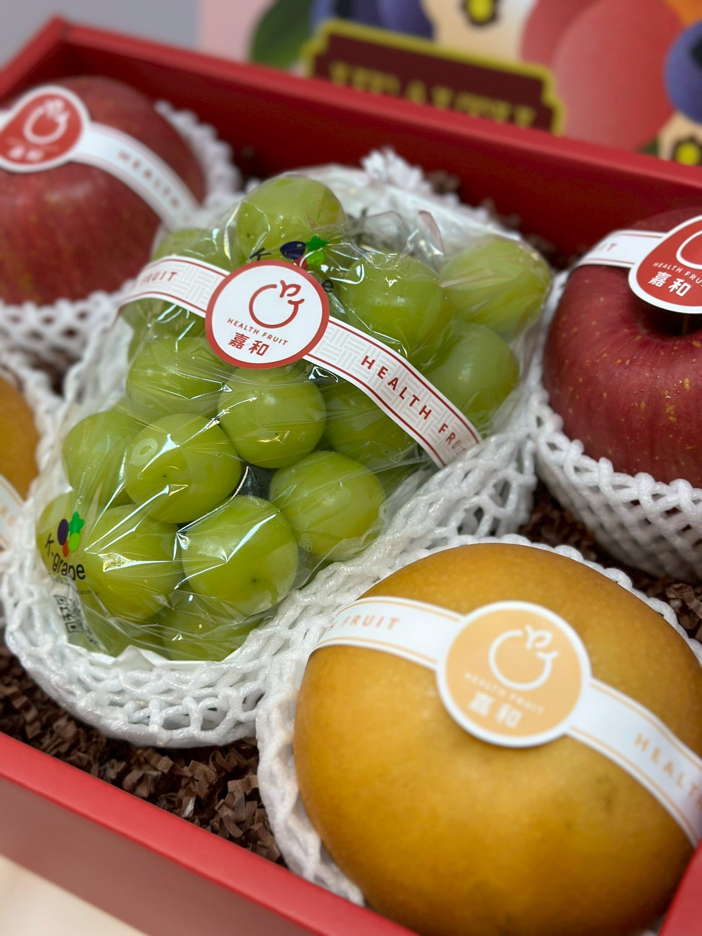【年節水果】春節限定綜盒禮盒（蜜蘋果+麝香葡萄+水梨）