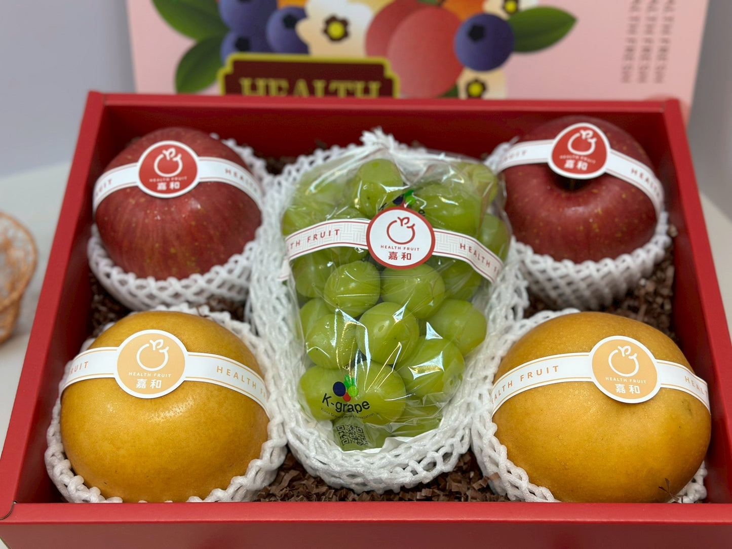 【年節水果】春節限定綜盒禮盒（蜜蘋果+麝香葡萄+水梨）